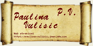 Paulina Vulišić vizit kartica